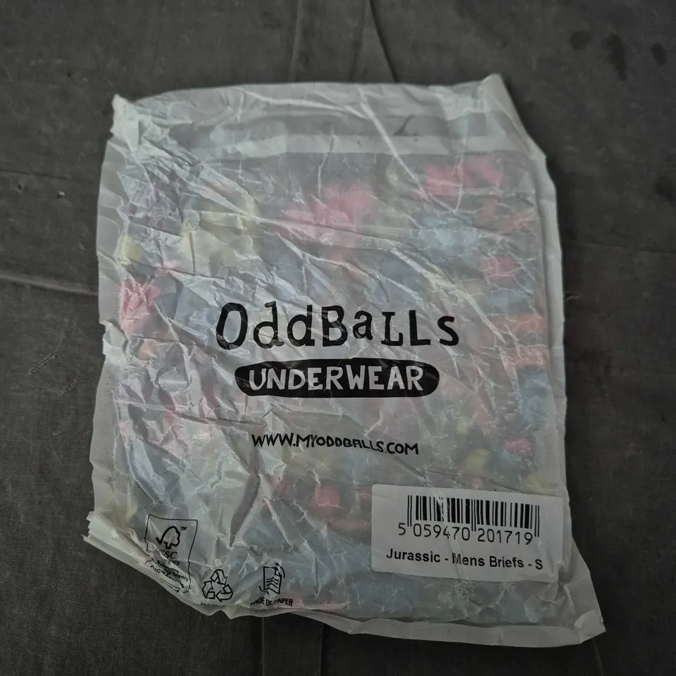 bagged oddballs jurassic mens briefs - small