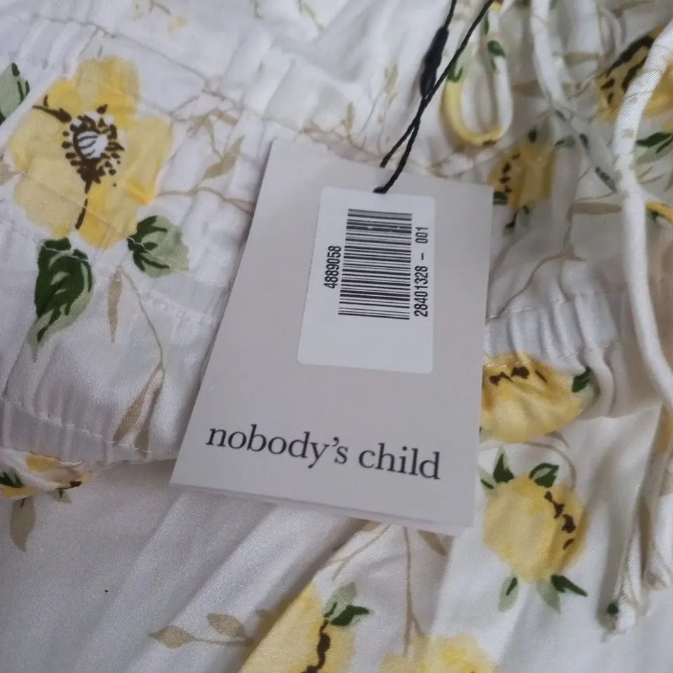 NOBODY'S CHILD ISABELLA MIDI DRESS – WHITE FLORAL, UK 8