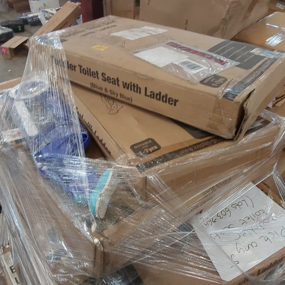 PALLET TO CONTAIN A LARGE QUANTITY OF ASSORTED TODDLER TOILET SEATS