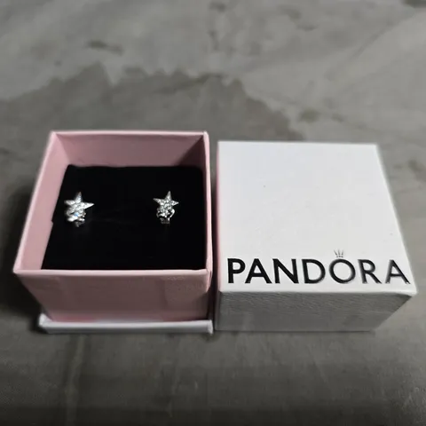 BOXED PANDORA STAR STUD EARRINGS – STERLING SILVER