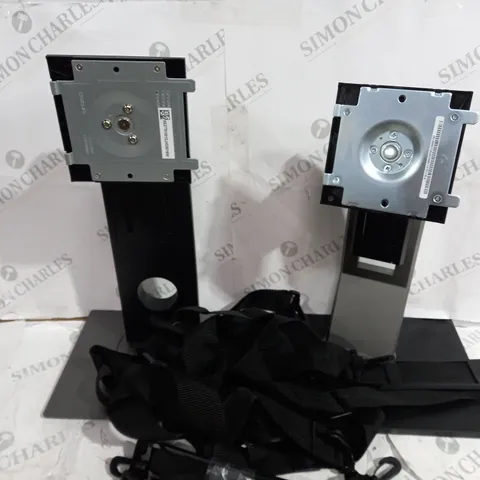 2 MONITOR STANDS OF DIFFERING STYLES AND TYPES