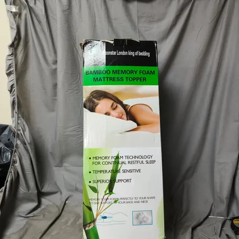 MOONSTAR LONDON BAMBOO MEMORY FOAM MATTRESS TOPPER – DOUBLE SIZE