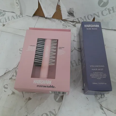 HAIRSHARK RETRACTABLE BRUSH AND VOLUMISING HAIR MIST 
