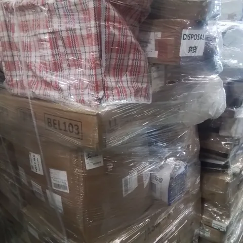 PALLET OF ASSORTED HOUSEHOLD GOODS AND PRODUCTS TO INCLUDE;NEST OF TABLES,CLOTHES HANGERS,DOG BED