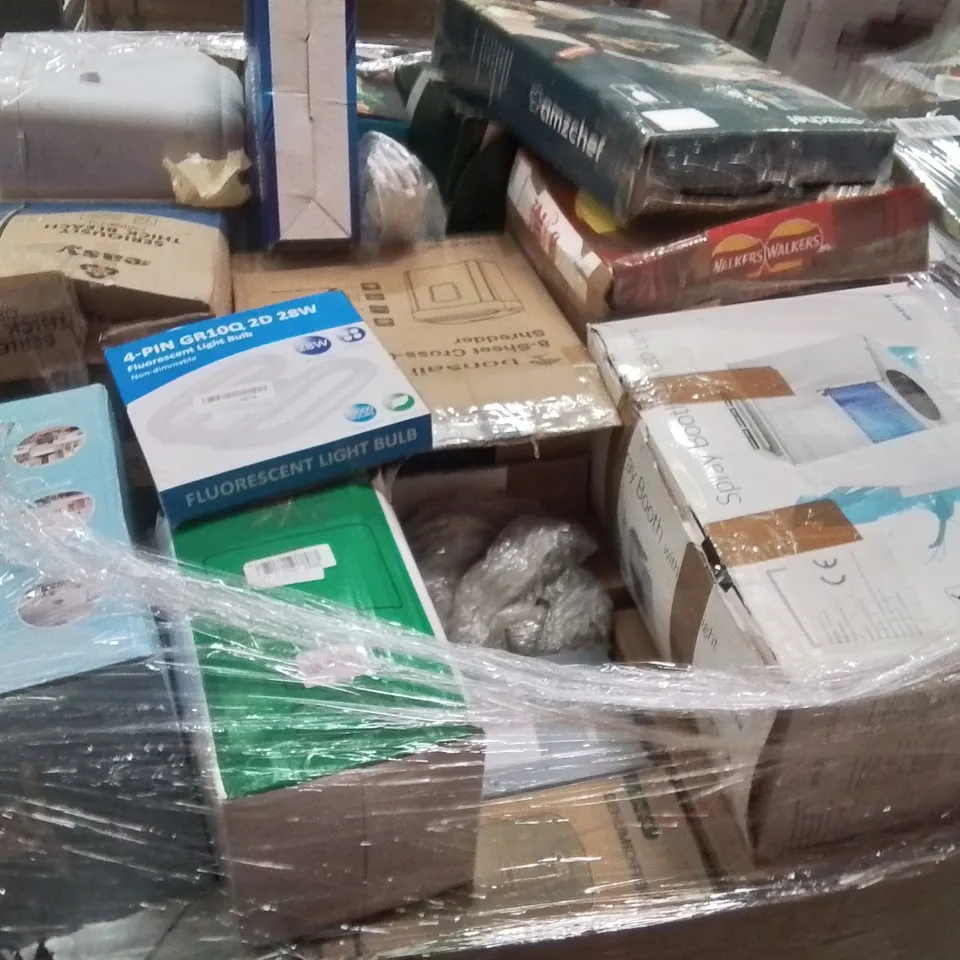 PALLET CONTAINING A LARGE QUANTITY OF ELECTRICAL PRODUCTS TO INCLUDE;ELECTRIC SPRAY GUN,ELECTRONIC SCALES,TRASH CAN