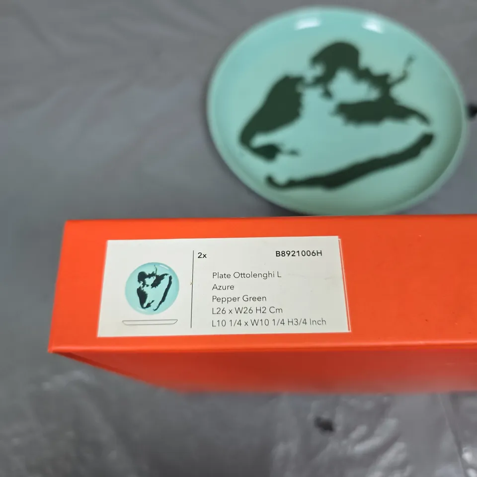 OTTOLENGHI L PLATE AZURE PEPPER GREEN – 2 PACK (SERAX)