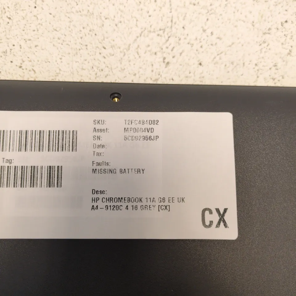 HP CHROMEBOOK 11A G6 EE UK LAPTOP – MISSING BATTERY