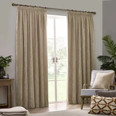 HEAVY CHENILLE ROOM DARKENING PENCIL PLEAT CURTAINS