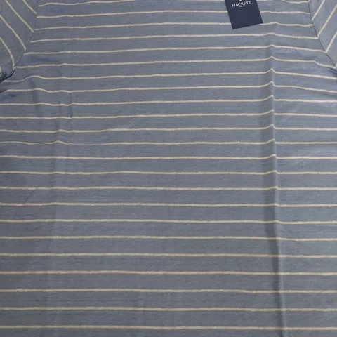 HACKETT LONDON LINEN STRIPE TEE -LARGE