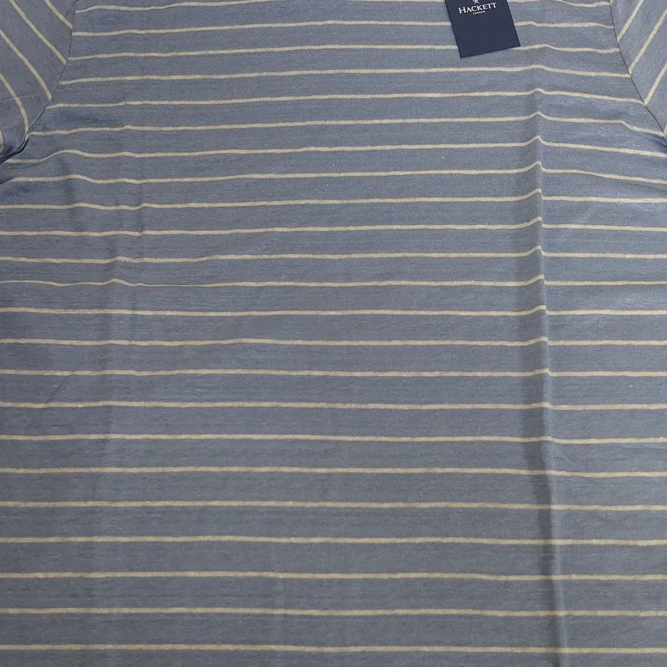 HACKETT LONDON LINEN STRIPE TEE -LARGE