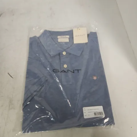 GANT REGULAR FIT DENIM BLUE MELANGE SHIRT β MEN'S, UK SIZE M