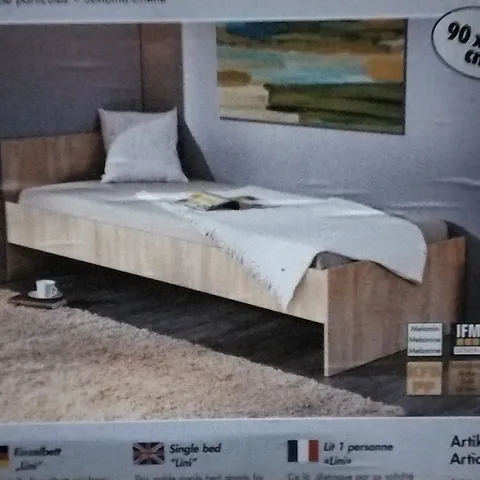 BOXED BED 90 X 200CM IN SONOMA OAK