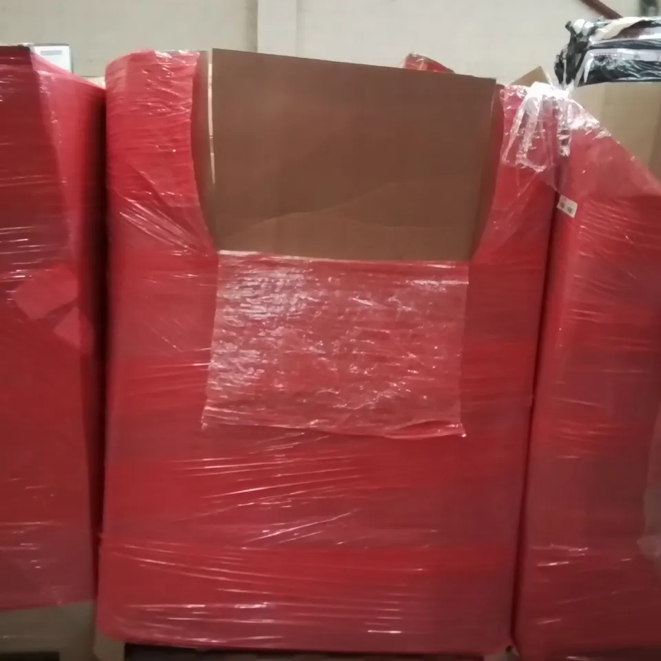 PALLET CONTAINING ASSORTED PRODUCTS INCLUDING: AIR BED-LUXE, FLOOR FAN, GEORGE FOREMAN GRILL, LARGE OVEN AIR FRYER, CLOTHES DRYER ECT