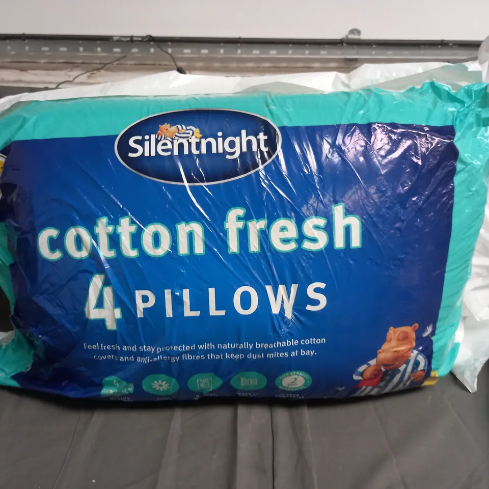 BAGGED SILENTNIGHT COTTON FRESH PILLOWS - X4