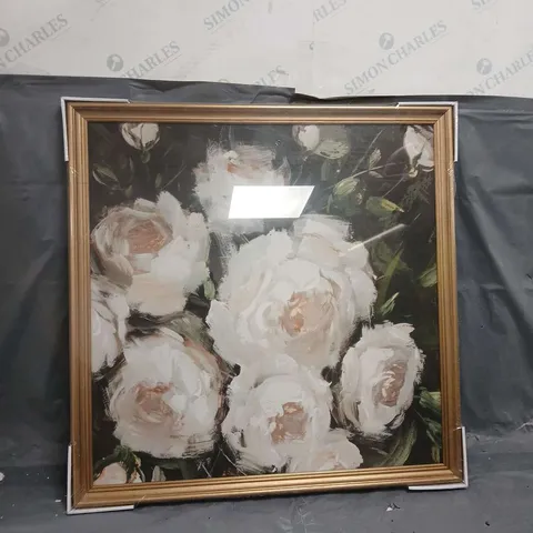 FRAMED CANVAS TRADITION FLORAL PRINT 60X60CM