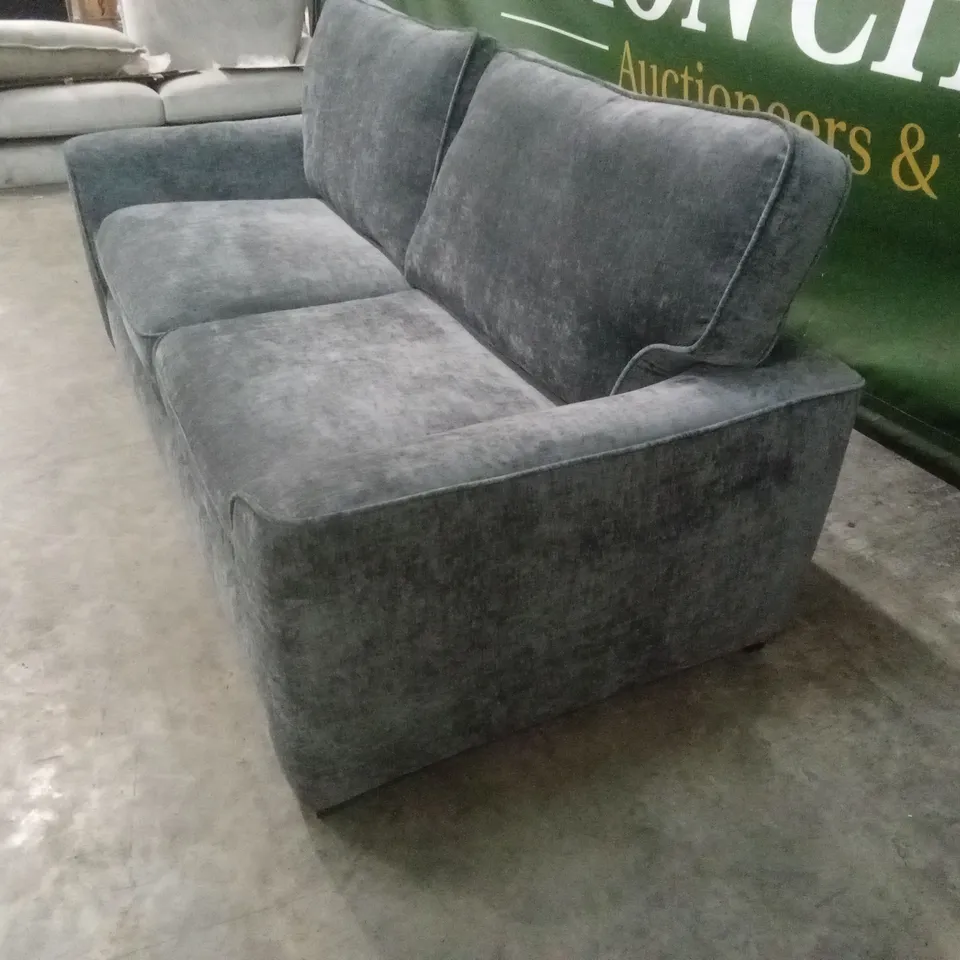 HARLOW 3 SEATER STANDARD BACK FABRIC SOFA - GREY RRP £649