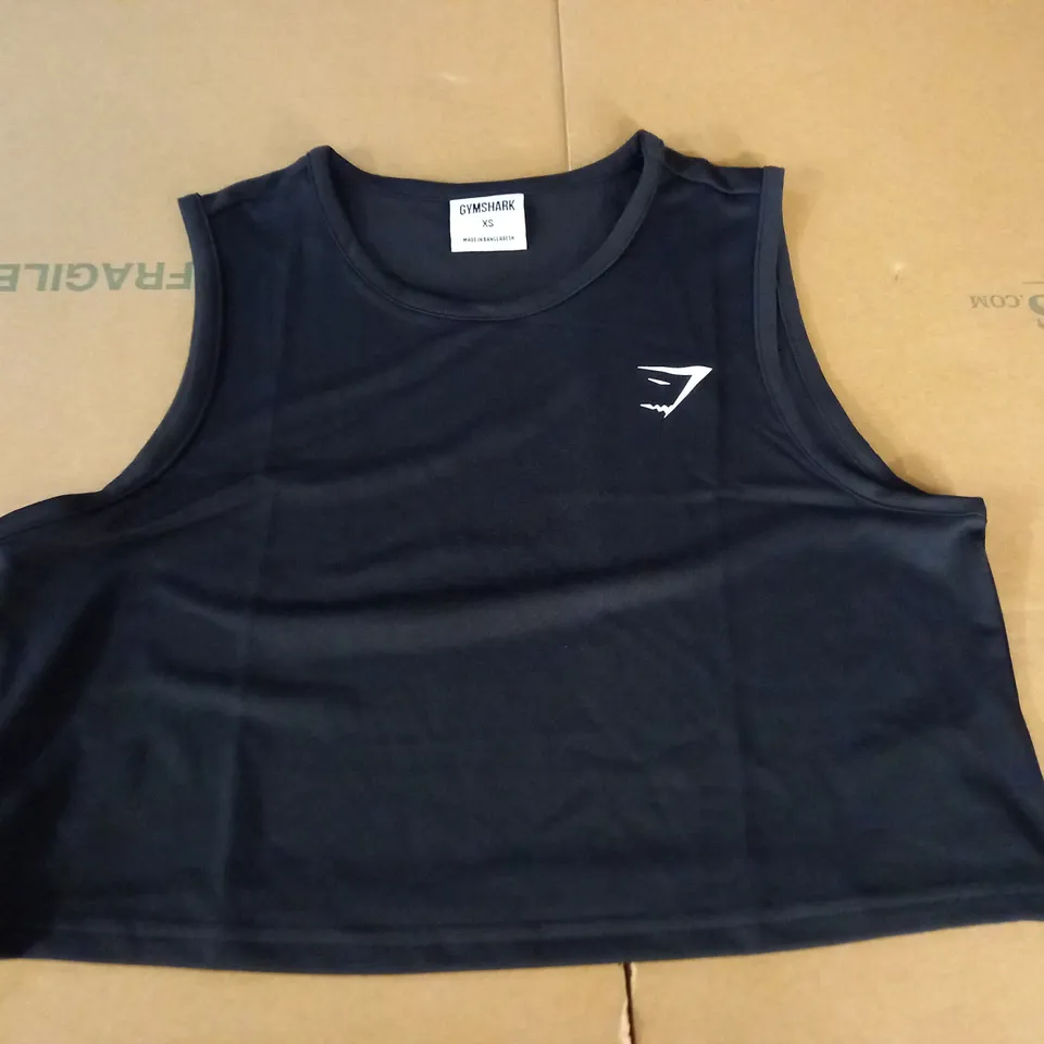 GYMSHARK BLACK VEST - XS
