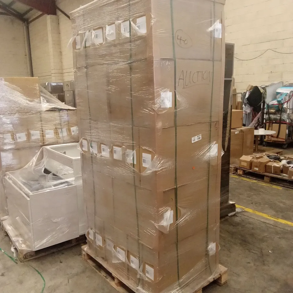 PALLET OF APPROXIMATELY 40 x BOXED VELDEAU MEDWAY SR CERAMIC BASINS, WHITE