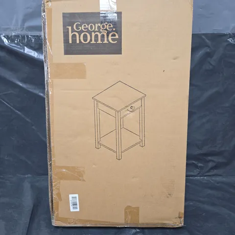 BOXED BEDSIDE TABLE WITH DRAWER - COLLECTION ONLY 