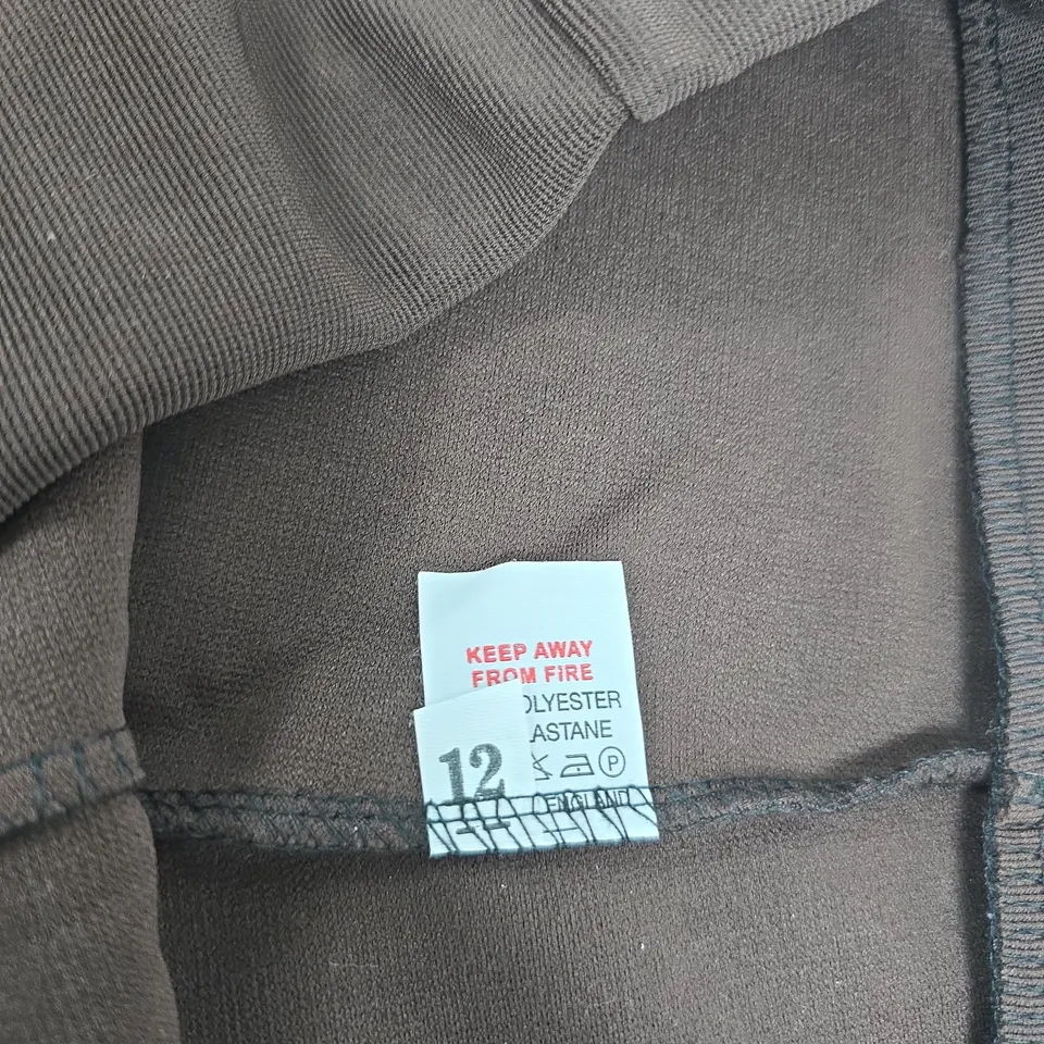 PURE & NATURAL BROWN SHORT LENGTH TROUSERS, UK 12