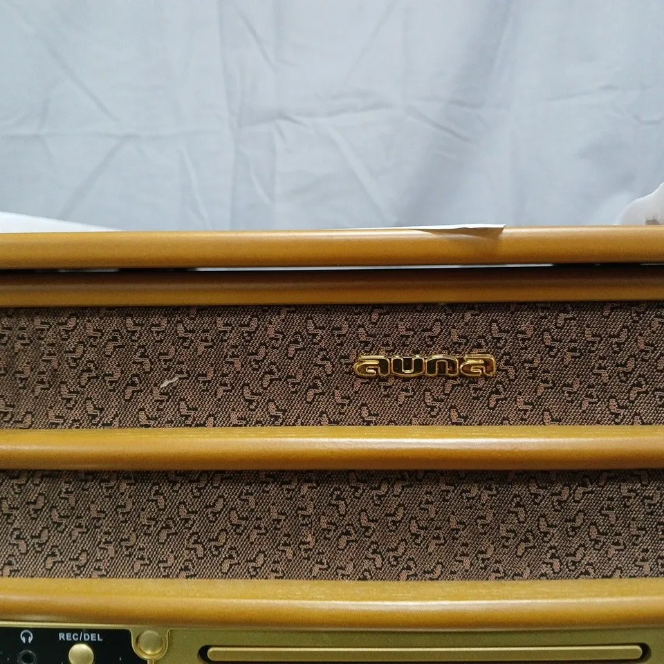 AUNA VINTAGE-STYLE CONSOLE RADIO HI-FI WITH AM/FM, CD/USB, TAPE & PHONO – WOODEN CABINET