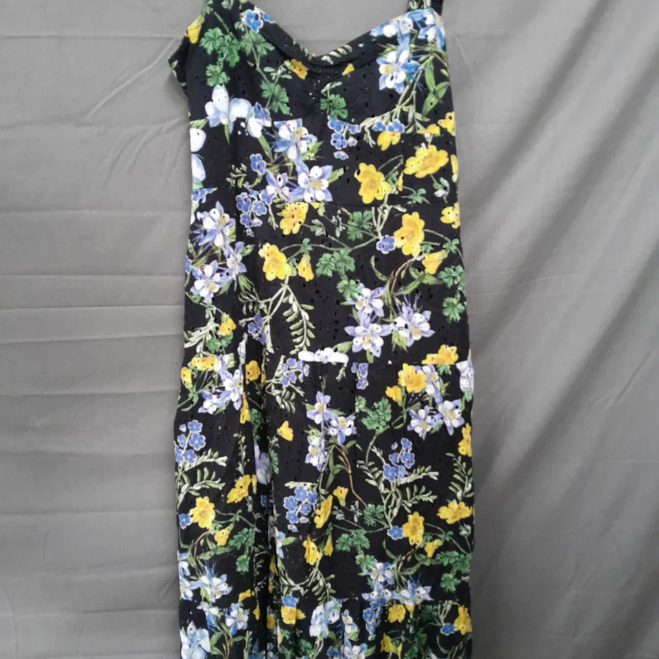 ZARA FLORAL SLEEVELESS DRESS - UK L