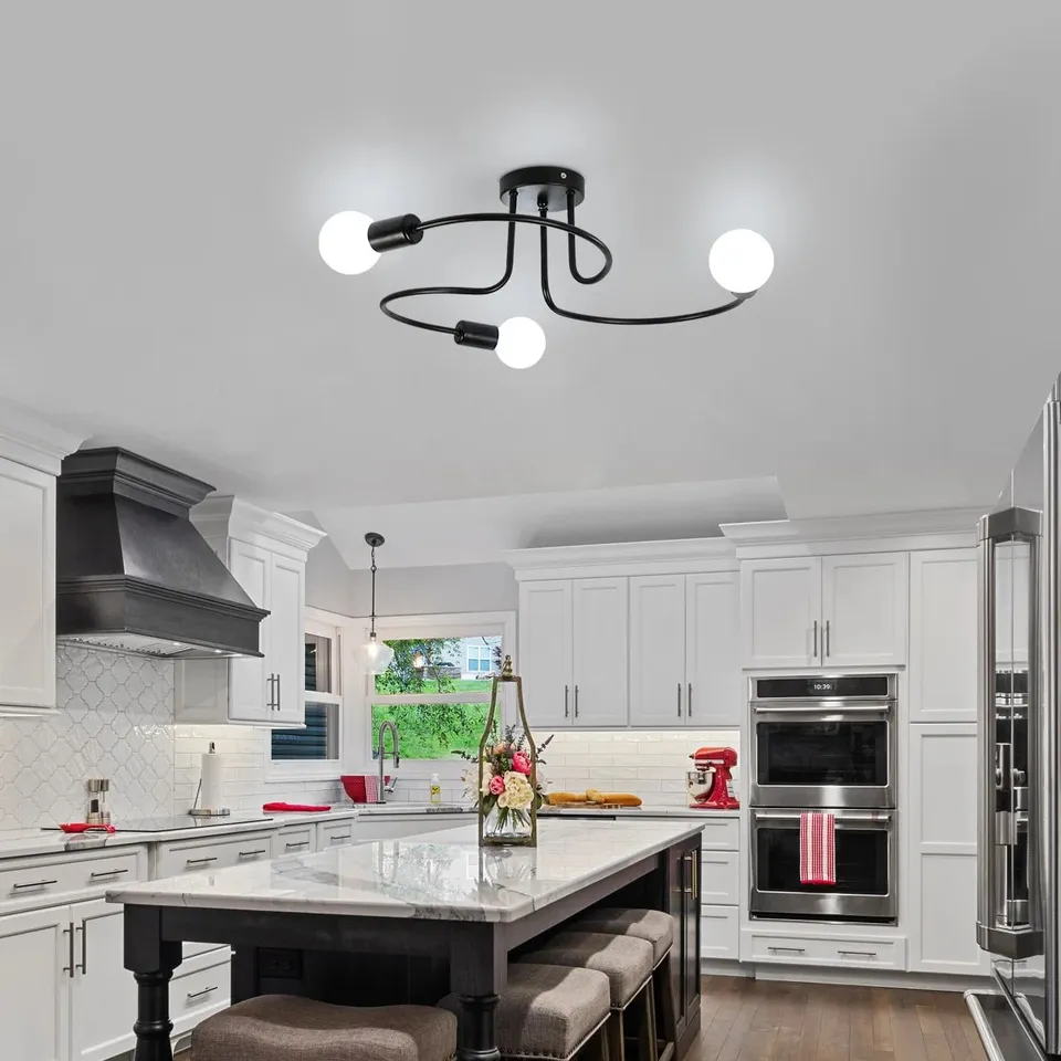 BOXED AYREANNA 3-LIGHT SPUTNIK FLUSH MOUNT CEILING LIGHT