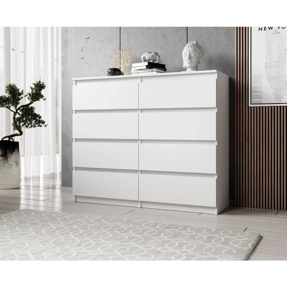 BOXED NONNA 8-DRAWER CHEST OF DRAWERS - 2 BOXES