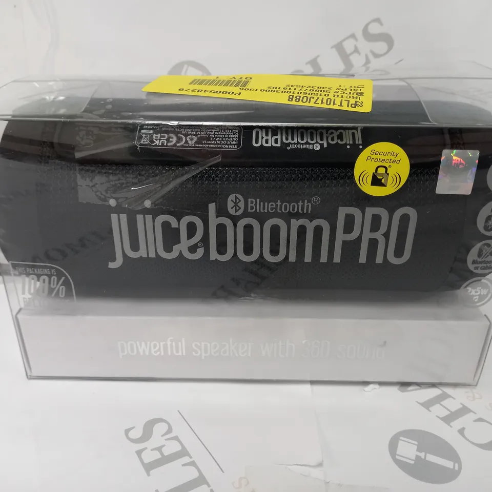 BOXED JUICEBOOMPRO PORTABLE BLUETOOTH SPEAKER 