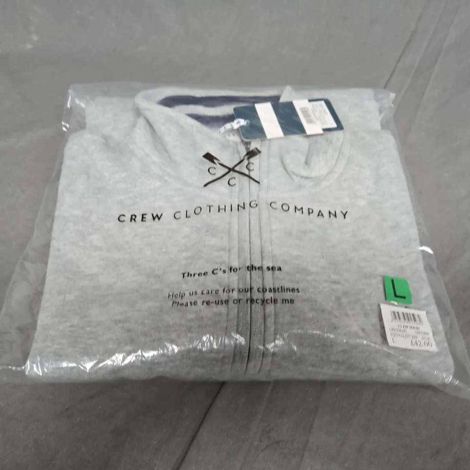 BAGGED CREW CLOTHING COMPANY 1/2 ZIP SOLID JUMPER SIZE L