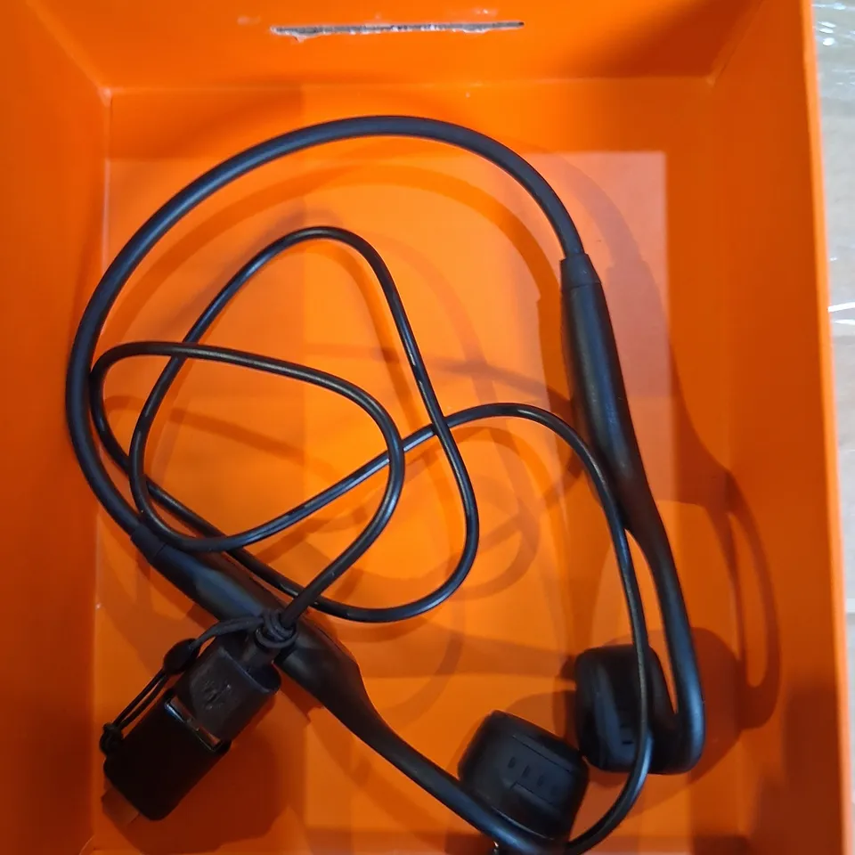 ORANGE OBONES BLACK OPEN EAR WIRELESS BLUETOOTH SPORTS HEADPHONES