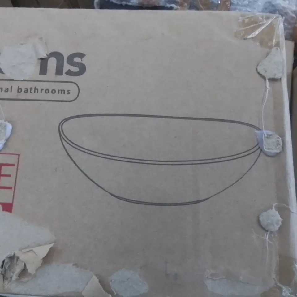 BOXED ABBEY CERAMIC VANITY TOP SINK BASIN WHITE (1 BOX)