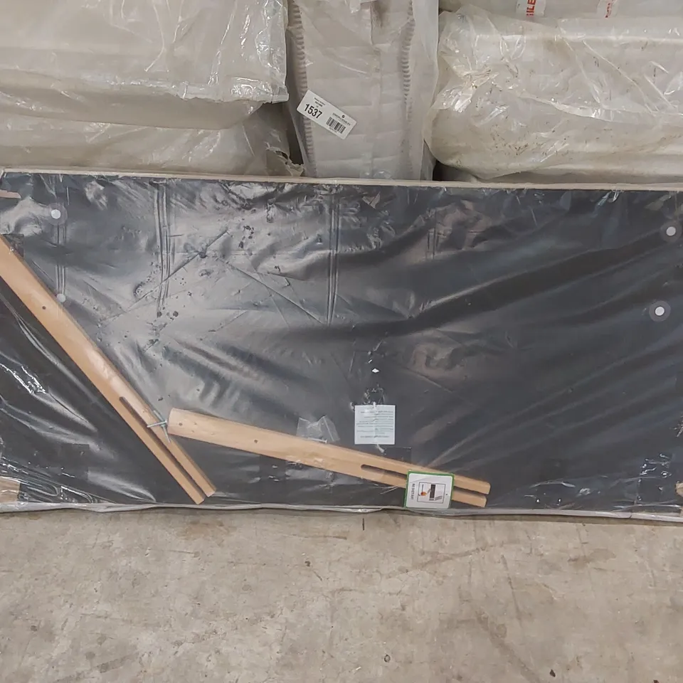 BAGGED 135CM DOUBLE BEIGE FABRIC HEADBOARD 
