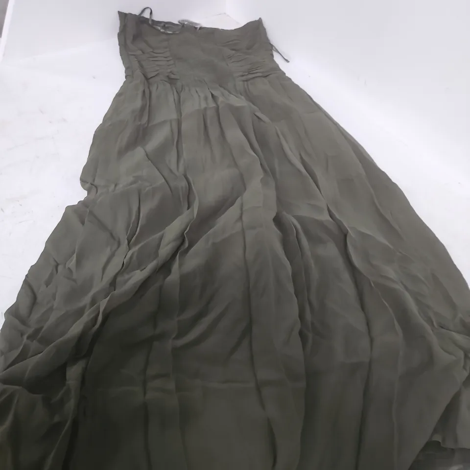 NOBODY'S CHILD KHAKI MIDAXI DRESS – UK 10 (EU 38) – NWT
