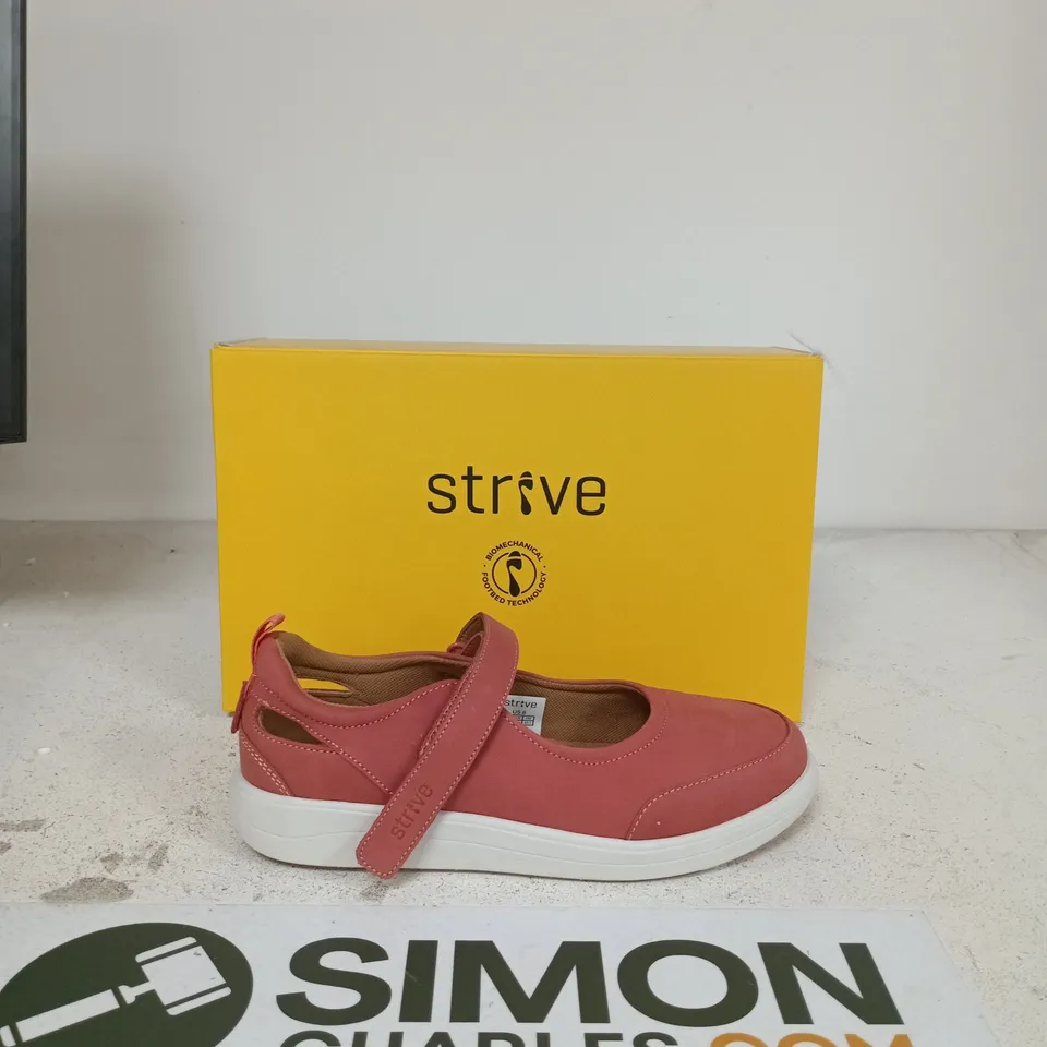 STRIVE PINK VELCRO STRAP TRAINERS – BOXED SIZE UK 6