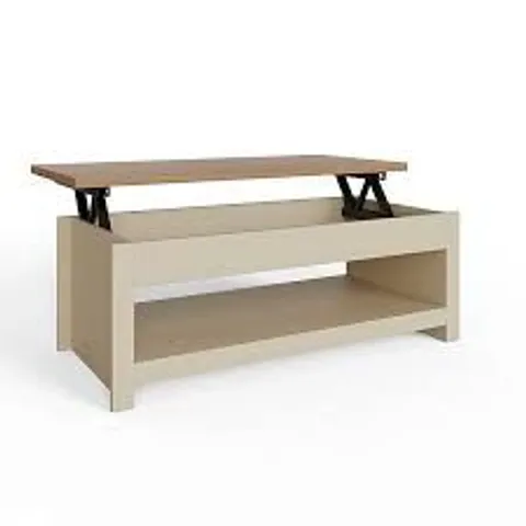 BOXED GFW WALNUT LIFT UP COFFEE TABLE (1 BOX)
