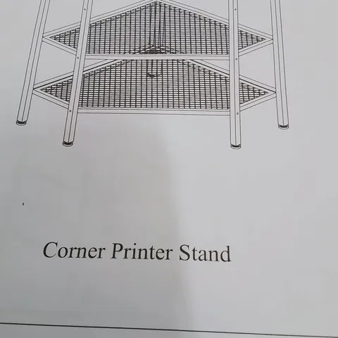 PALLET CONTAINING A LARGE QUANTITY OF BRAND NEW CORNER PRINTER STANDS