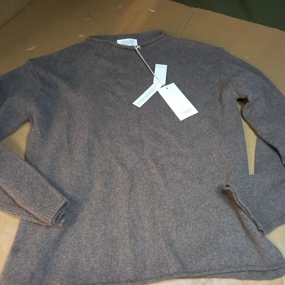 TOAST RECYCLED CASHMERE EASY SWEATER -MOLE - SMALL