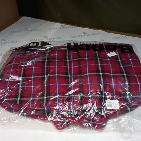 BAGGED CHEQUERED BENCH COAT SIZE M