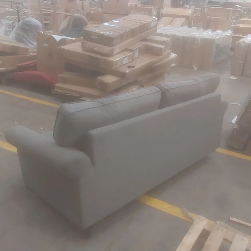 DESIGNER 3 SEATER FABRIC UPHOLSTERED SOFA BED - GREY