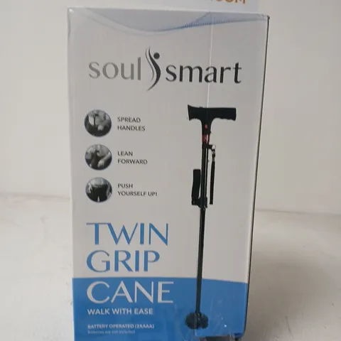 SOULSMART TWIN GRIP CANE WITH BASE – BOXED