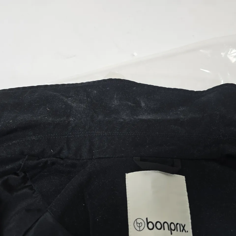 BONPRIX BLACK WOMEN'S COAT – UK 14 (EUR 40) LONGLINE