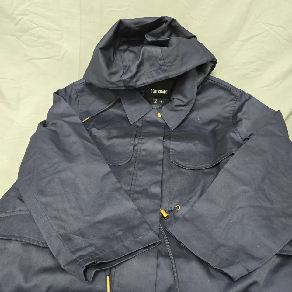 CENTIGRADE NAVY HOODED JACKET, SIZE S