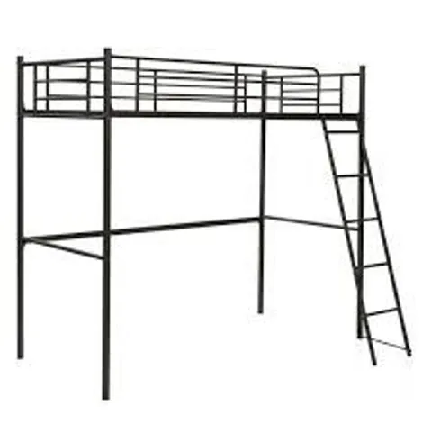 BOXED METAL LOFT BED WITH INTEGRATED LADDER AND FULL-LENGTH GUARDRAILS (1 BOX)