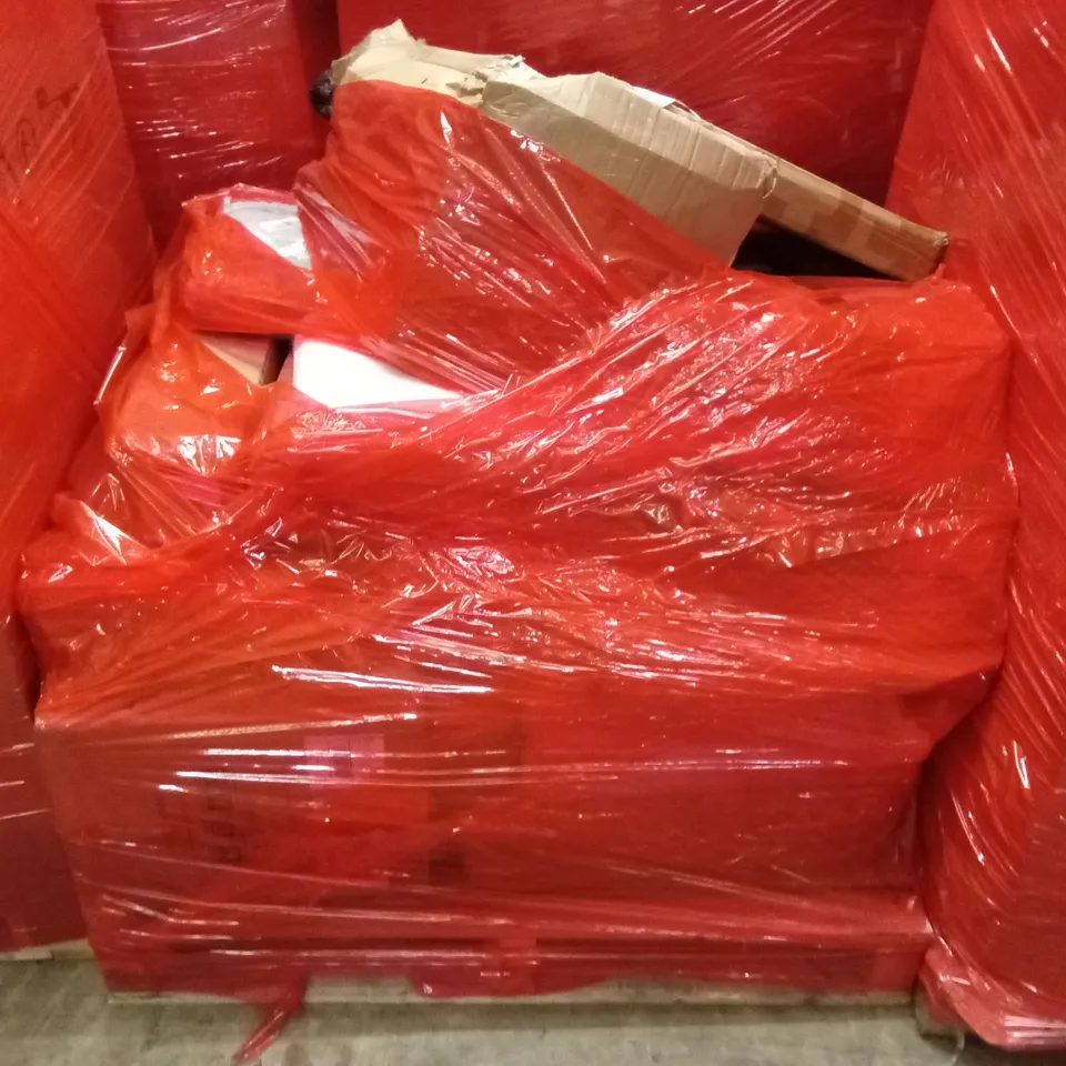 PALLET OF ASSORTED HOUSEHOLD GOODS AND PRODUCTS TO INCLUDE; FLATPACK FURNITURE ETC