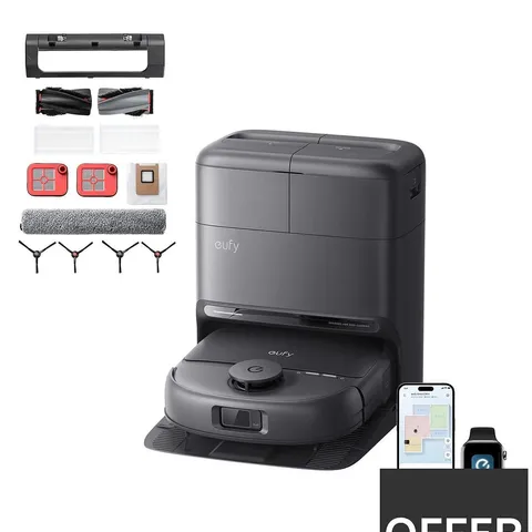 EUFY OMNI C28A ROBOT VACUUM & MOP WITH ALL-IN-ONE STATION WITH ACCESSORY KIT