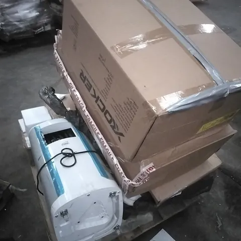 PALLET OF ASSORTED HOUSEHOLD GOODS AND PRODUCTS TO INCLUDE; NEO AIR CONDITIONER, NEO TROLLEY ETC