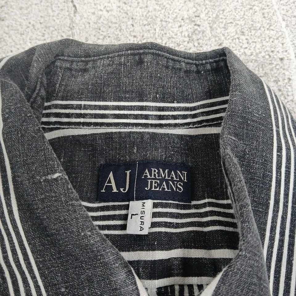ARMANI JEANS STRIPED SHIRT – MEN'S, SIZE L