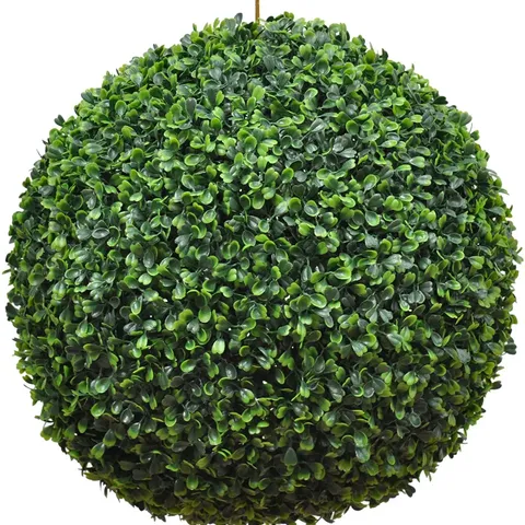 BOXED TREE LOCATE OUTDOOR GARDEN TOPIARY BOXWOOD ARTIFICIAL PLANT BALL D25CM, GREEN