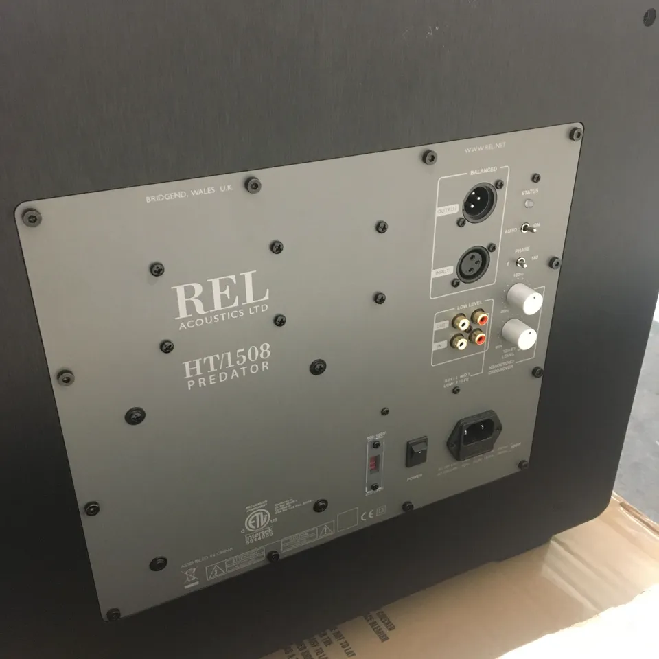 BOXED REL HT1508 PREDATOR BLACK SUBWOOFER 